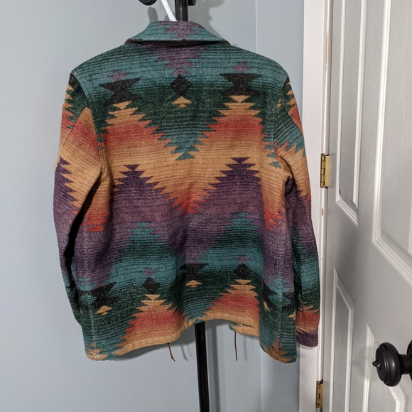 RARE Lauren by Ralph Lauren blanket jacket VINTAGE - Picture 10 of 11